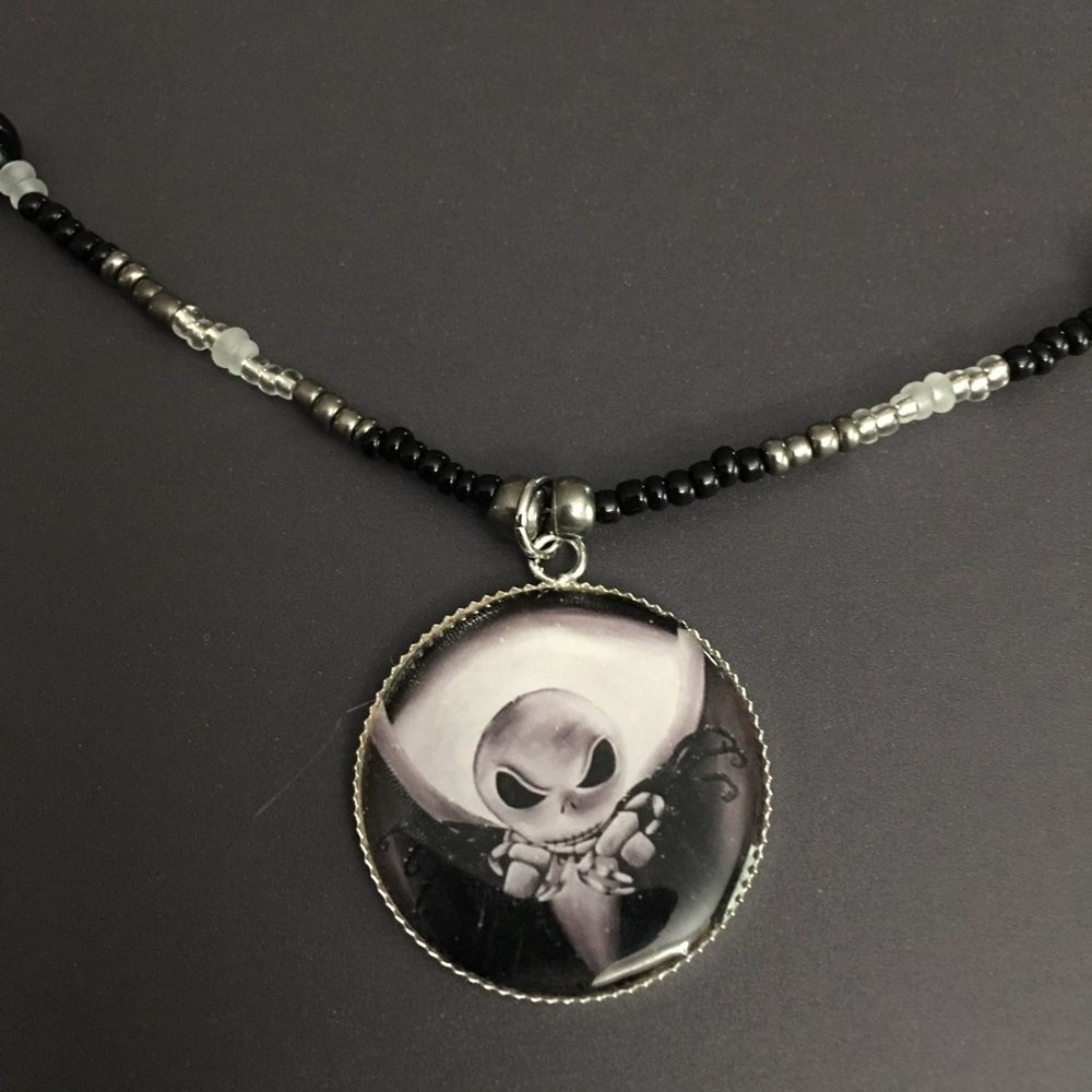 Jack Skellington handmade beaded nmbc Necklace